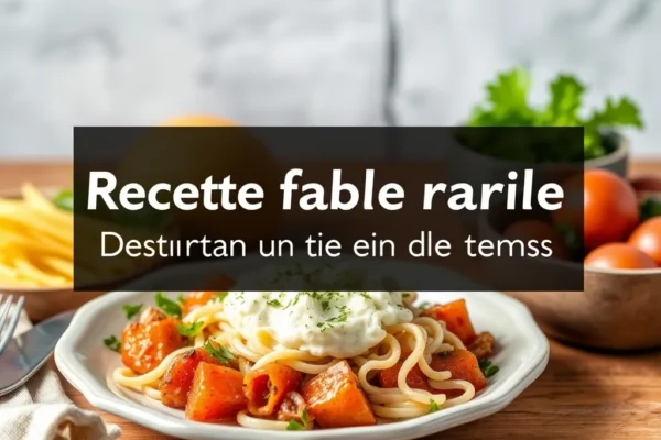 Recette facile rapide : Des plats savoureux en un rien de temps