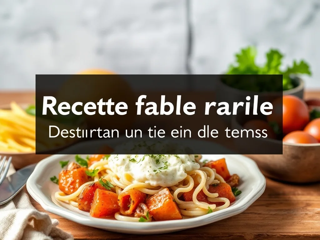 Recette facile rapide : Des plats savoureux en un rien de temps